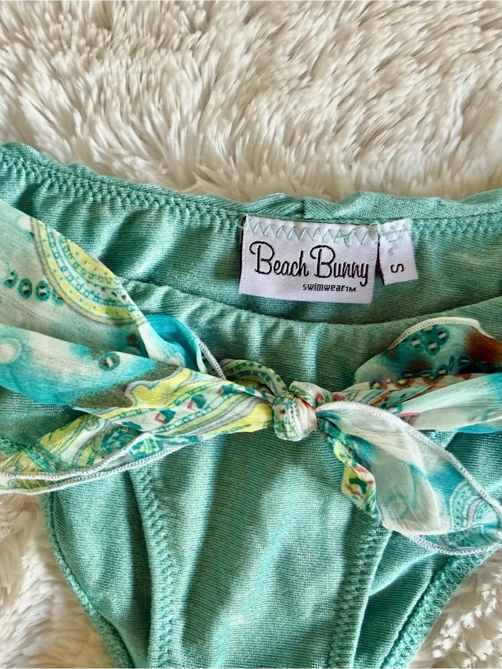 Beach Bunny Teal Paisley Bikini Bottom
